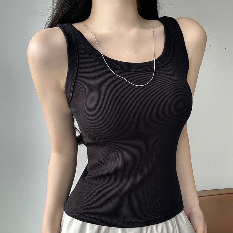 Women Tank Top Solid Color Sle - Tank Top Ribbed review and price