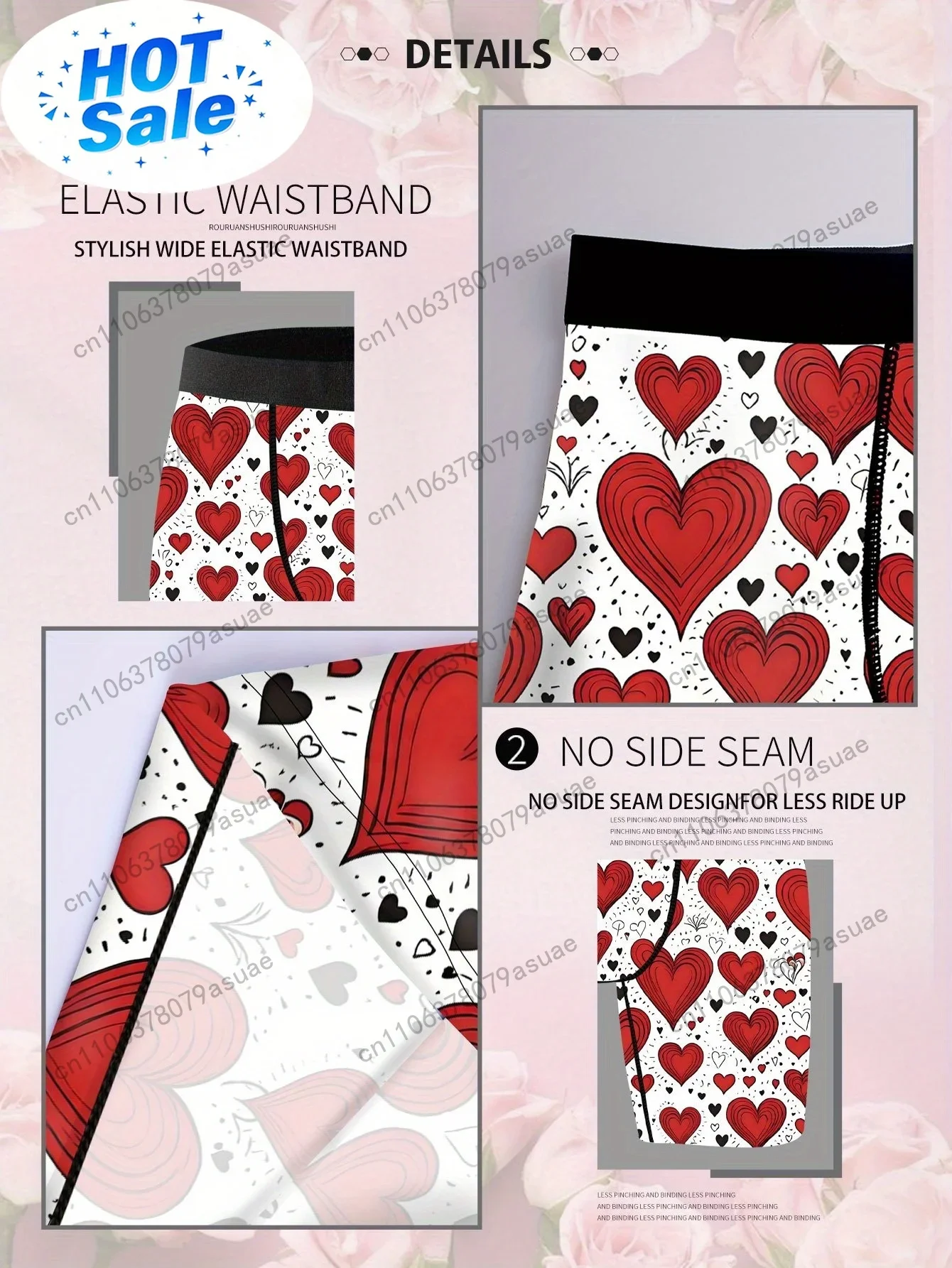 1pc Men'S Heart Print Boxer Br - Quick Dry Underwear review and price
