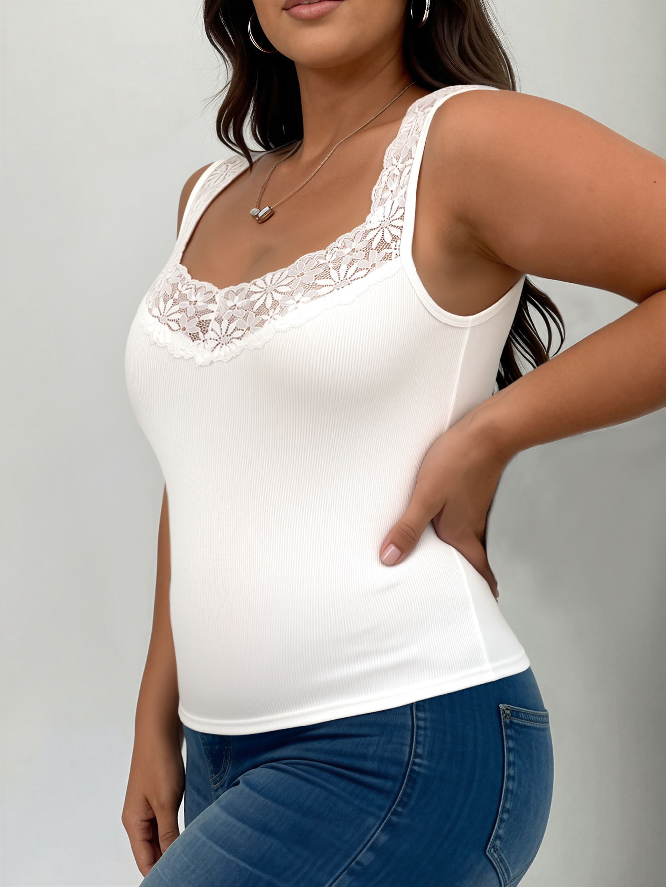 Y2K Women's plus Size V Neck T - Tank Top Ribbed review and price